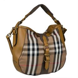 Burberry Medium Vintage House Check Hobo Bag