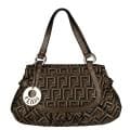 Fendi Ombra Chef Canvas Shoulder Bag