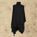 Black Organic Cotton Poncho