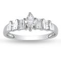 14k White Gold 3/8ct TDW Diamond Engagement Ring (G-H, I1-I2)