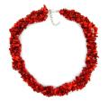 Pearlz Ocean Sterling Silver Red Coral Chips Necklace