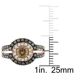 14k Pink and White Gold 1ct TDW Brown Diamond Ring (H-I, I1-I2)