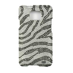 Full Rhinestone Silver Zebra Case for AT&T Samsung Galaxy SII I777
