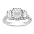 18k White Gold 1 1/2ct TDW Diamond Engagement Ring (D, VS2)