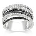 Sterling Silver 1ct TDW Black and White Diamond Ring (G-H, I2-I3)