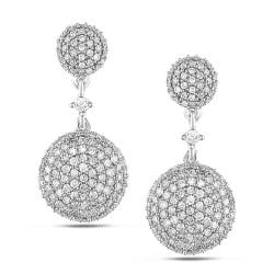 14k White Gold 1ct TDW White Diamond Dangle Earrings (G-H, SI)