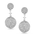 14k White Gold 1ct TDW White Diamond Dangle Earrings (G-H, SI)