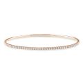 14k Pink Gold 2 1/4ct TDW Round White Diamond Bangle Bracelet (G-H, I1)