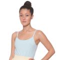American Apparel Women's Light Blue Sheer Spaghetti Tank Top