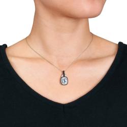 Sterling Silver 5ct TGW Multi-gemstone Fashion Necklace