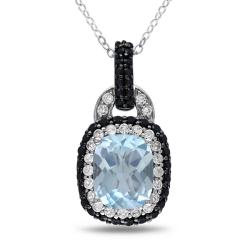 Sterling Silver 5ct TGW Multi-gemstone Fashion Necklace