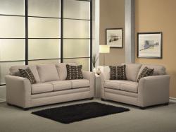 Mona 2-piece Chenille Fabric Sofa and Loveseat Set