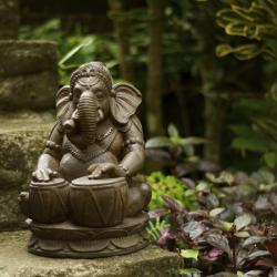 Stone Tabla Elephant Ganesha Statue (Indonesia)