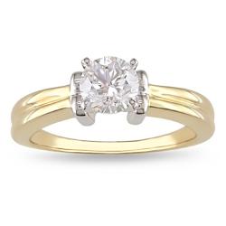 14k Two-Tone Gold 1ct TDW Certified Diamond Ring (F-G, I1)