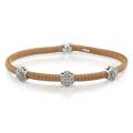 14k Pink and White Gold 3/8ct TDW Diamond Bangle Bracelet (G-H, SI1-SI2)