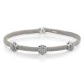 14k White Gold 3/8 ct TDW Diamond Bangle (G-H, SI1-SI2)
