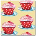Wendra 'Cherry Cupcakes' Canvas Art