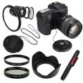 55mm Polarizing Lens/ Cap/ Hood/ UV Lens/ Screen Protector/ Adapter