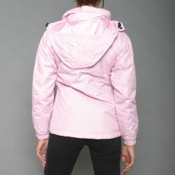 First Down Women's Pink Hooded Tech Jacket 