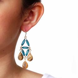 NEXTE Jewelry Genuine Natural Jasper  Dangle Earrings