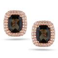 Pink Silver 6 1/10 ct TGW Multi Gemstone Stud Earrings
