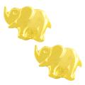 14k Yellow Gold Elephant Stud Earrings