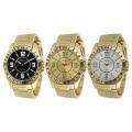 Geneva Platinum Men's Brushed Finish Link Watch