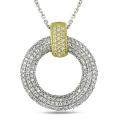 18k White and Yellow Gold 1ct TDW Diamond Necklace (G-H, SI1-SI2)
