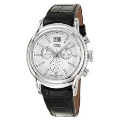 ESQ by Movado Men's 'Quest ' Stainless Steel and Leather Quartz Watch