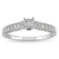 Miadora 10k Gold 1/4ct TDW Diamond and Pink Sapphire Ring (G-H, I2-I3)
