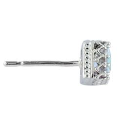 Sterling Silver White Cubic Zirconia Earrings