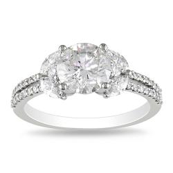 Miadora 14k White Gold 1 1/2ct TDW Diamond Engagement Ring (G-H, I1-I2)