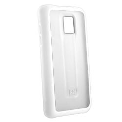 Clear with White Trim TPU Rubber Skin Case for LG G2X