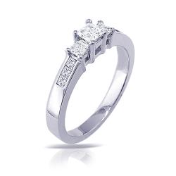 14k Gold 1ct TDW Princess Diamond Engagement Ring (I-J, I1-I2)
