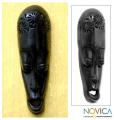 Handcrafted Ceramic 'Serenity' Mask (Mexico)