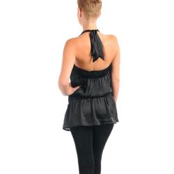 Stanzino Women's Black Jeweled Halter Top
