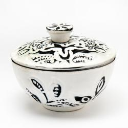Iron White Wash Finish Vanilla Scented Wax Pot Candle (India) 