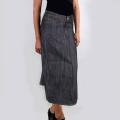 Tabeez Women's Indigo Wash Straight Denim Skirt
