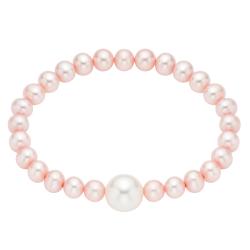 Pearlyta Pink Pearl Baby Bracelet with White Center (4-6 mm)