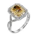 14k White Gold 9/10ct TDW Brown and White Diamond Ring (G, SI2)