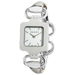Gucci Women's '1921' Bangle Style White Leather Watch