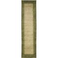 Hand-knotted Gabeh Solo Teal Wool Rug (2'3 x 9'6)