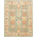 Handmade Kerman Navy Gold Wool Rug (11' x 17')