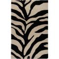 Hand-tufted Black/White Zebra Animal Print Guildford Wool Rug (5' x 8')