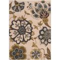 Meticulously Woven Contemporary Ivory Floral Finchley Rug (7'10 x 10')