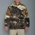 Resort Stop Moose Printed Polar Fleece Jacket