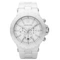 Michael Kors Women's White Chronograph Dial Ceramic Watch