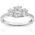 14k Gold 1 1/3ct TDW Certified Diamond Engagement Ring (H-I, VS2)