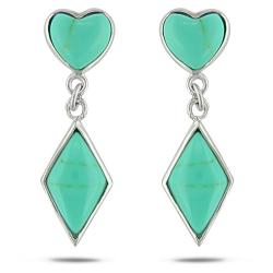 Sterling Silver Turquoise Dangle Earrings