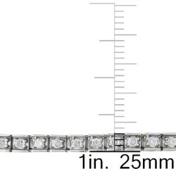10k White Gold 1ct TDW Diamond Tennis Bracelet (I-J, I2-I3)